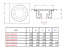 Scurgere de pardoseală dreaptă - Dimensiune: 150 x 150 mm