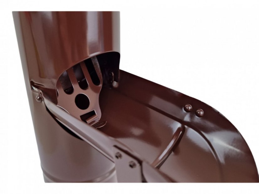 Gekleurde zinken regentonklep 100 mm - Kleur: RAL 7016 antraciet