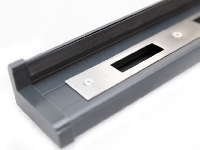 Aluminium schuttingpoort met lamellen - Afmeting: 1000 x 1500 mm