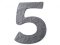Palából készült házszám nagy - Variáció: számjegy 5