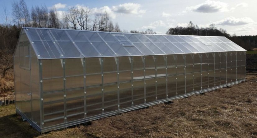 Gewächshaus aus Polycarbonat House - Abmessung: 2,35 x 9,17 m