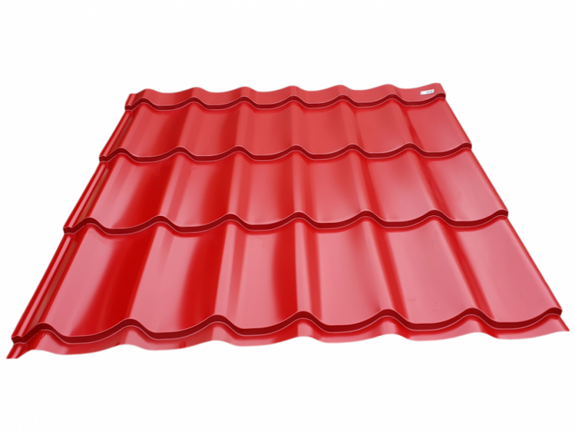 Plechová střešní krytina Classic Tile - RAL 3011 červená
