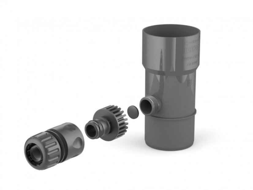 Plastový sběrač dešťové vody PVC 90 mm - Barva: antracit