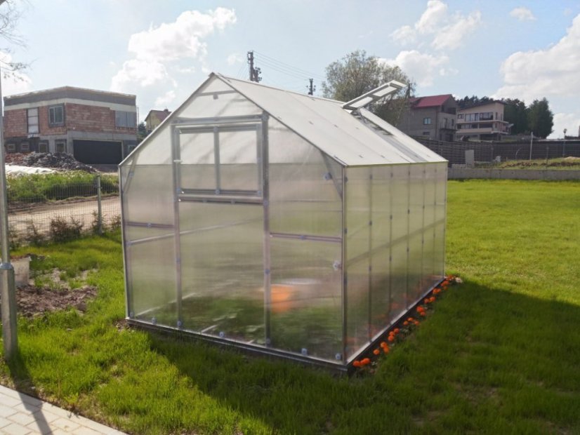 Zahradní skleník z polykarbonátu House - Rozměr: 2,35 x 4,12 m