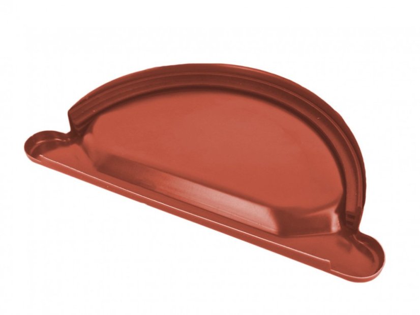 Gekleurde zinken eindstuk 250 mm - Kleur: RAL 8017 bruin