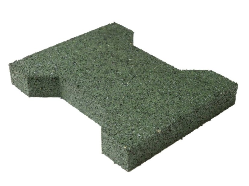 Pavaj din cauciuc cu sistem de îmbinare - Culoare: verde