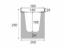 Spádový betónový žľab B125 s liatinovou mrežou - Varianta: 14 / B125