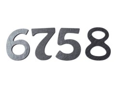 Hausnummer aus Schiefer klein