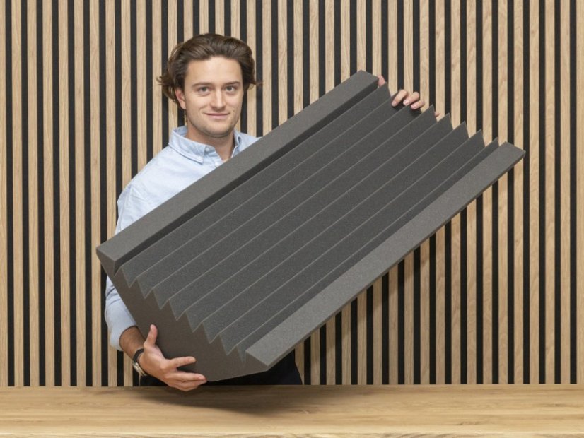 Professioneller Basstrap aus Akustikschaum in-hand