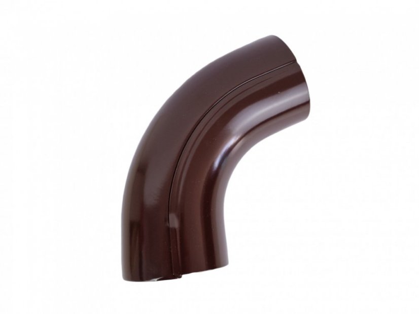 Farbiger Fallrohrbogen Stahl 72° 100 mm - Farbe: RAL 8017 Braun