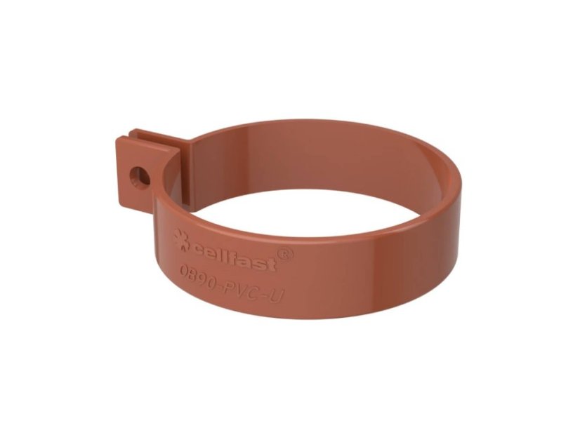 Plastová objímka svodu PVC 90 mm - Barva: cihlově červená