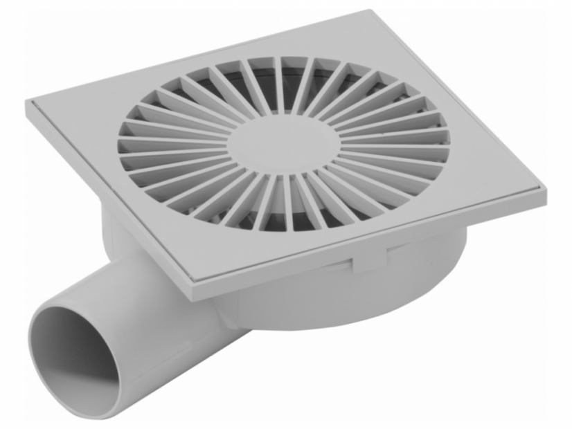 Scurgere de pardoseală laterală - Dimensiune: 115 x 115 mm