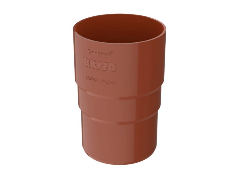 Plastikowa złączka PVC rury spustowej 90 mm - Kolor: brązowy