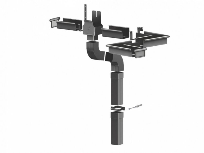 Jgheab de scurgere lăcuit SQUARE 120 mm