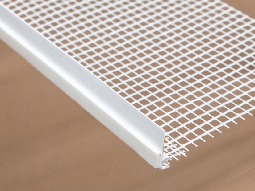 Profil przyokienny EKO z siatką z włókna szklanego - Rozmiar: 6 x 1400 mm