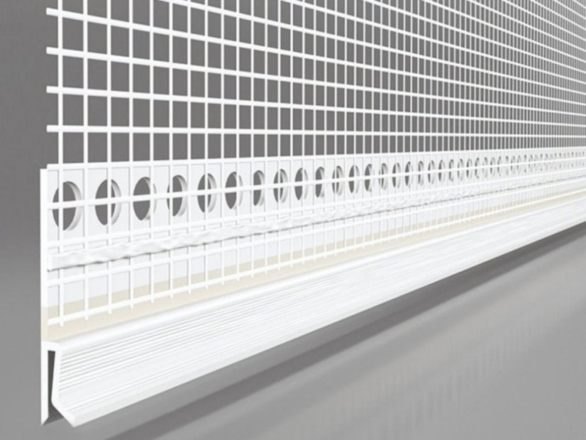 Profilo di raccordo per davanzale LX-H con rete in fibra di vetro - Dimensione: 100 x 100 x 2000 mm