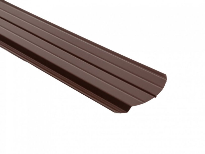 Plechová plotová doska "plotovka" Unico oblá - Rozmer: 80 x 11,5 x 0,9 cm, Farba: orech