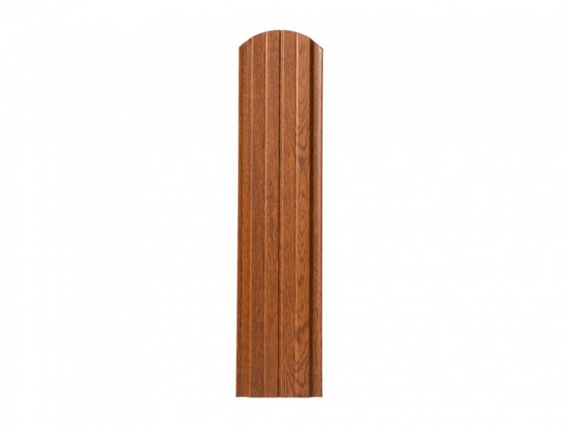 Plechová plotová doska "plotovka" Unico oblá - Rozmer: 150 x 11,5 x 0,9 cm, Farba: hnedá
