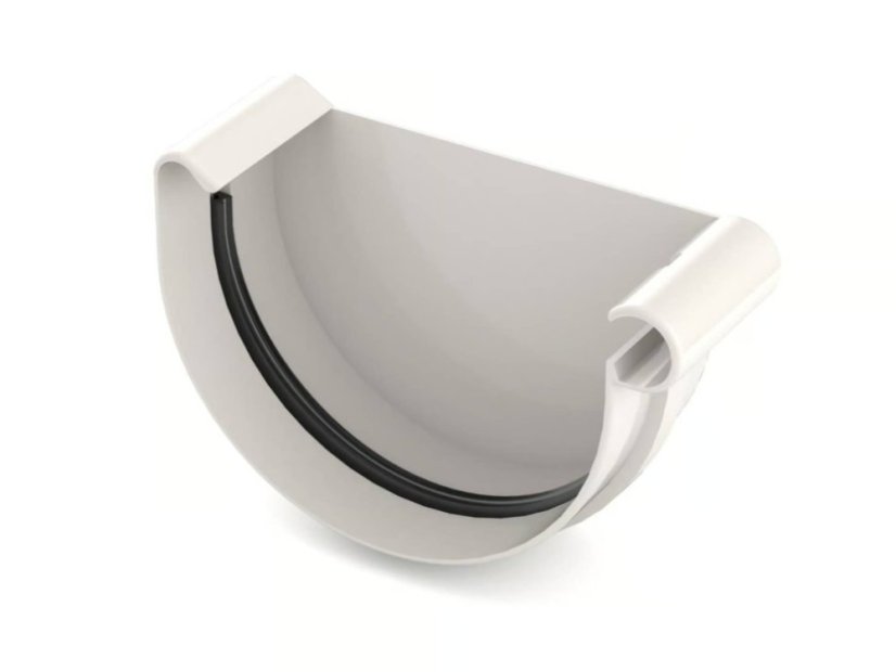 Endstück aus Kunststoff 125 mm - Farbe: Schwarz, Variante: Rechte