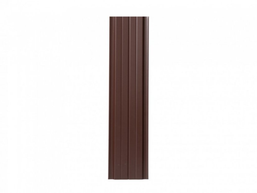 Plechová plotovka Unico rovná - Rozměr: 125 x 11,5 x 0,9 cm, Barva: hnědá