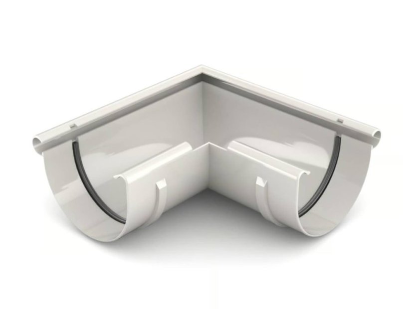 PVC hoek 100 mm - Kleur: rood, Variant: buiten