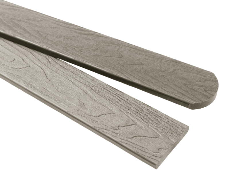 Doga per recinzione WPC grigia - Variante: Dritta, Dimensione: 71 x 11 x 800 mm