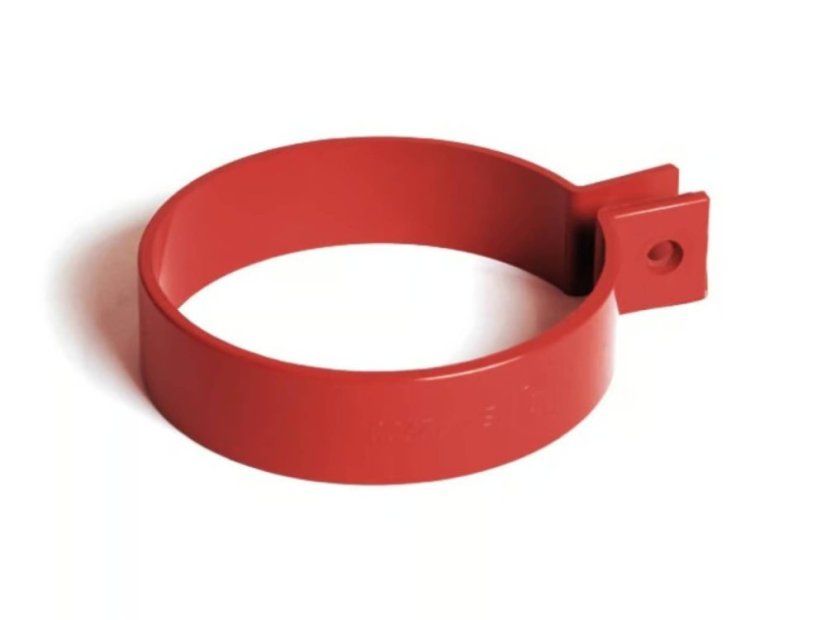 Morsetto di scarico PVC 63 mm - Colore: rosso