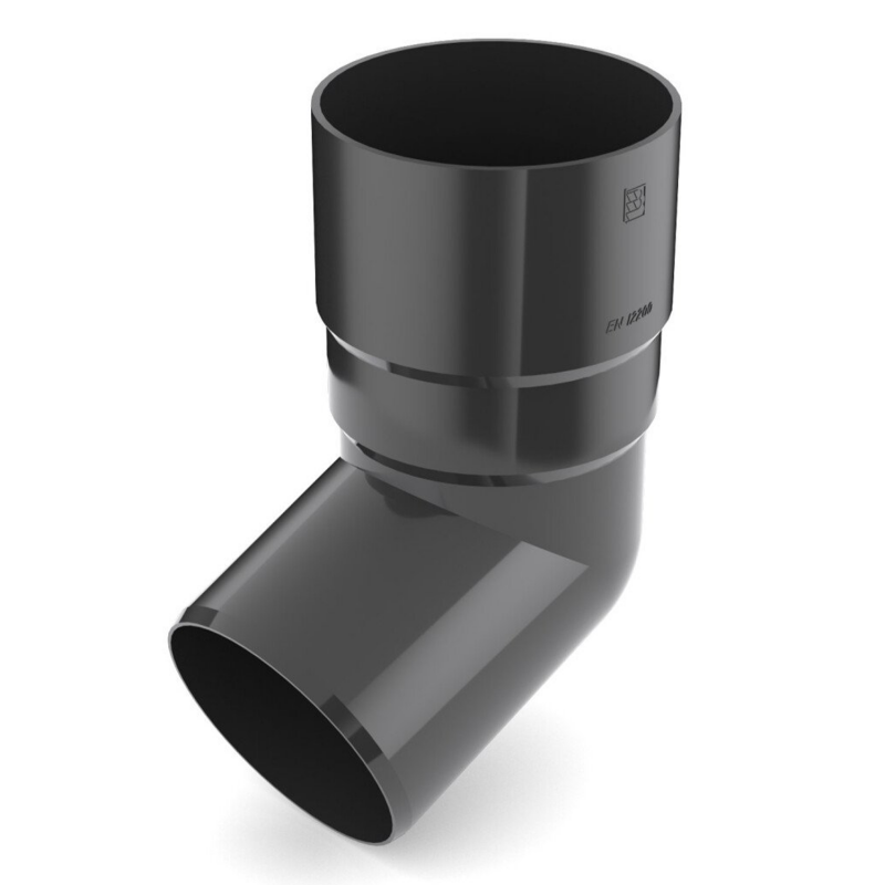 Plastové koleno pre odkvapový zvod PVC 63 mm - Farba: hnedá