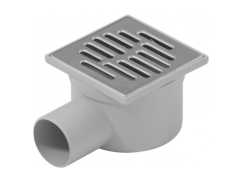 Siphon de sol latéral avec grille en acier inoxydable