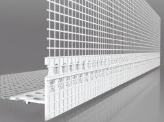 Fensteranschlussprofil LT mit verdeckter Tropfkante und Gewebe