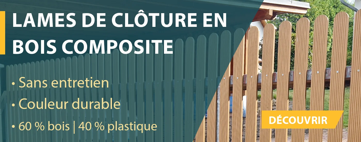 Lames de clôture en bois composite