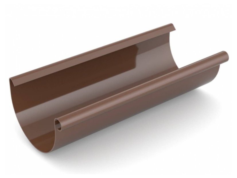 Canale di gronda PVC 100 mm - Colore: antracite, Dimensione: 2 m x 100 mm