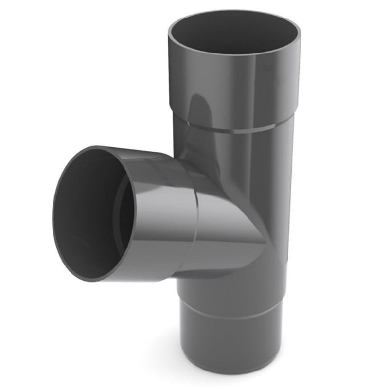 Conexión para bajante de PVC 63 mm - Color: marrón