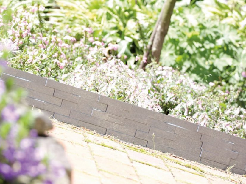 Bordillo de jardín Covergarden Stone - Color: negro
